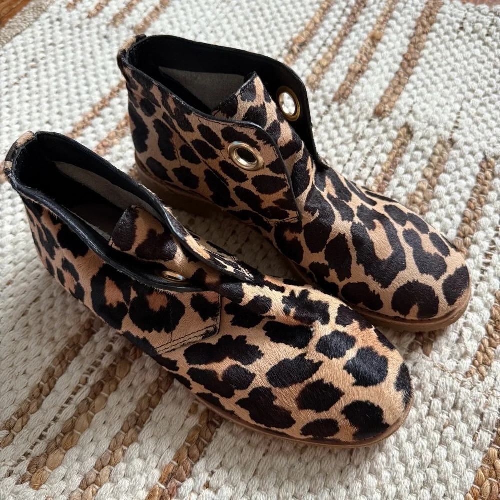 Kate Spade New York Barrow Leopard Print Calf Hair Chukka Ankle Boots